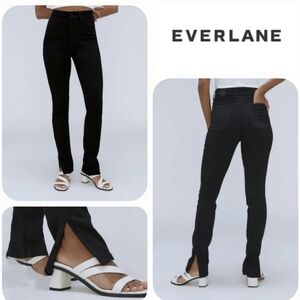 Everlane The Way High Skinny Split Hem Black Jeans Size 26 High Waisted